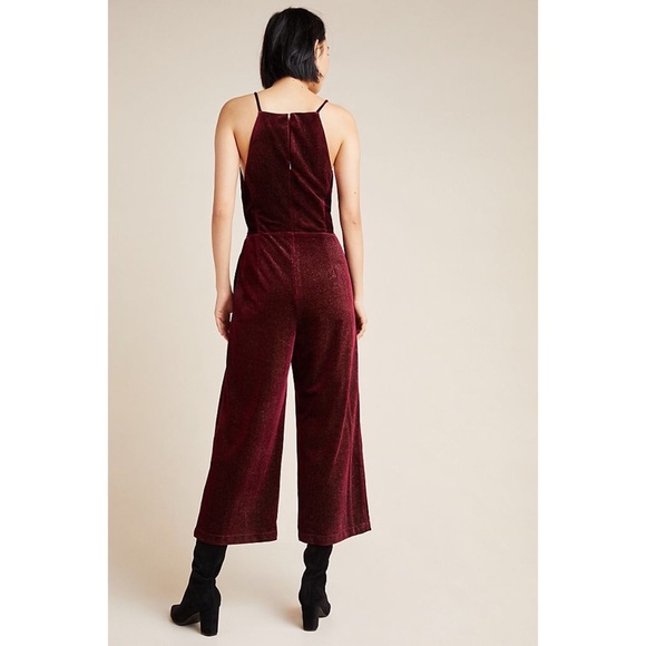 NWT ANTHROPOLOGIE GREYLIN ROUGE VELVET JUMSUIT - Picture 4 of 7